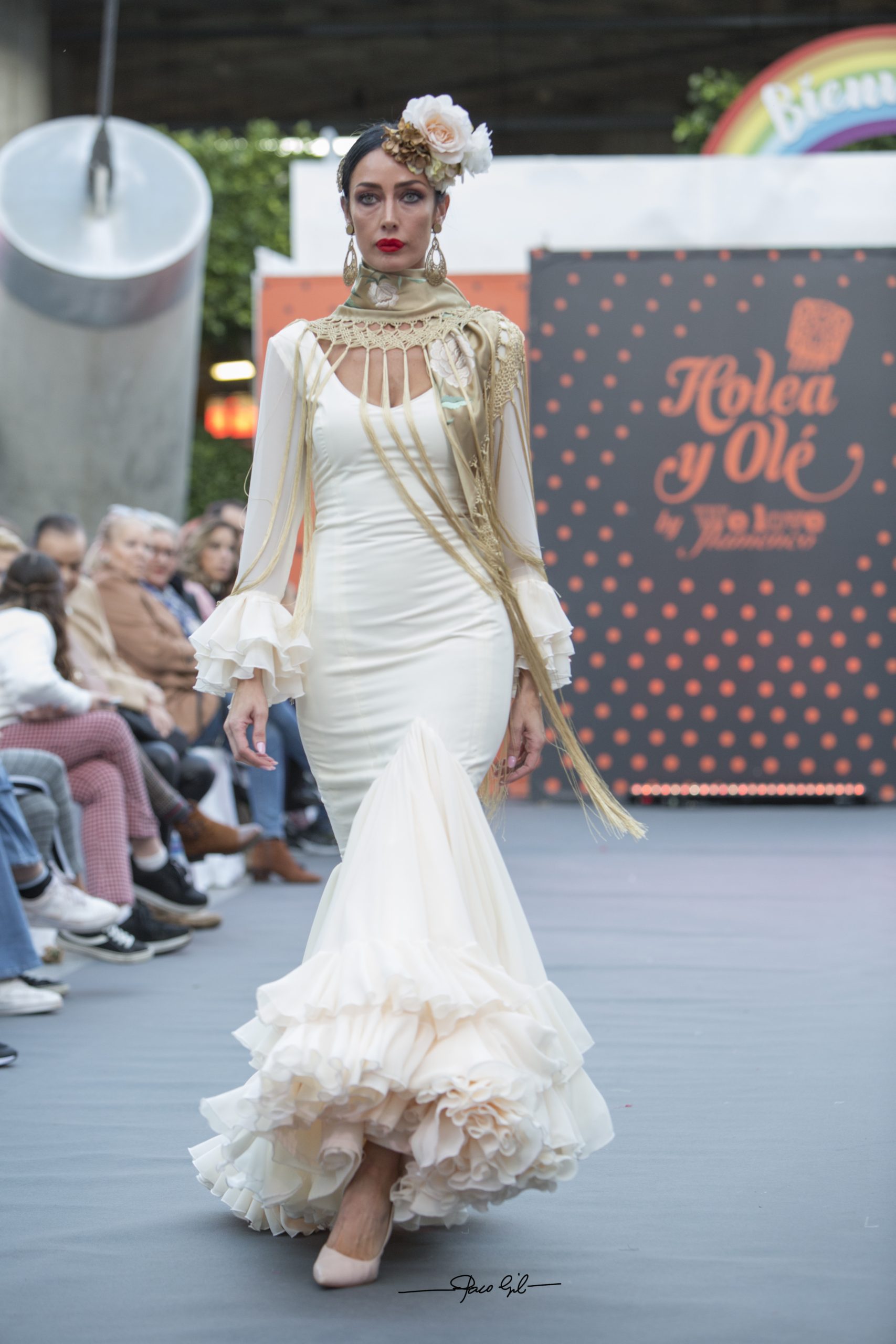 Vestido de flamenca beige Awa